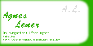 agnes lener business card
