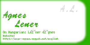 agnes lener business card